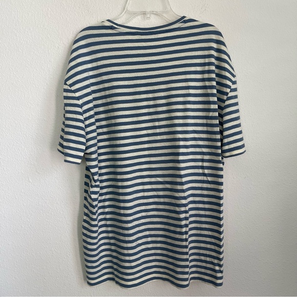 John Varvatos Collection Striped Short Sleeve Silk / Cotton Tee T Shirt - Picture 6 of 6